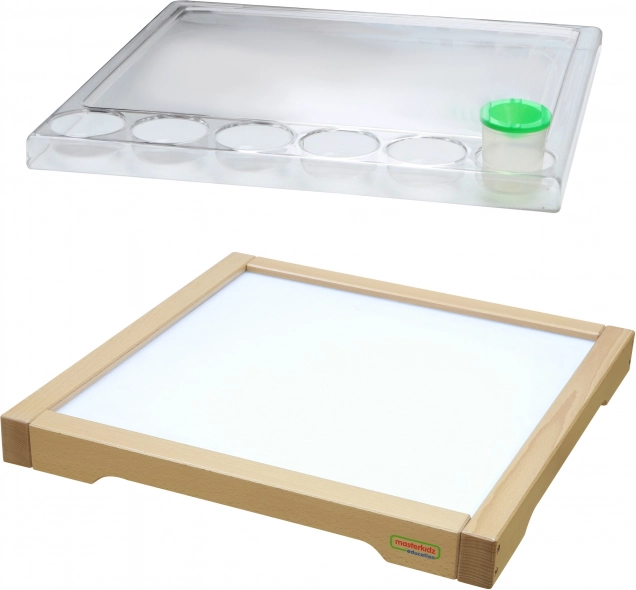 Masterkidz sensorischer Rahmen mit LED-Panel und durchsichtigem Maltablett