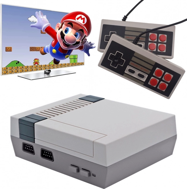 Retro-Mini-Spielkonsole mit 620 vorinstallierten Spielen und 2 Controllern