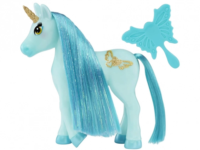 Kleiner Einhorn Sea Glass Dream Bella + Bürste – blau