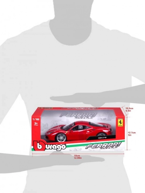 Bburago Ferrari 488 GTB Modellauto Rot