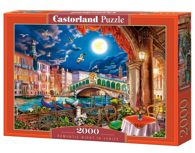 Puzzle 2000 Teile Romantische Nacht in Venedig