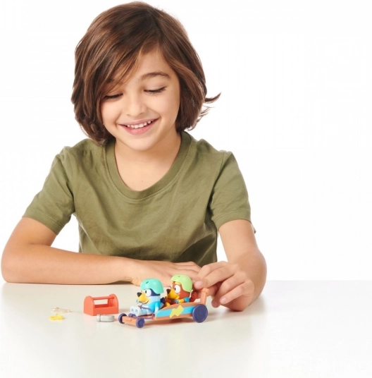 Bluey Gokart Figuren Set mit 2 Hundefiguren