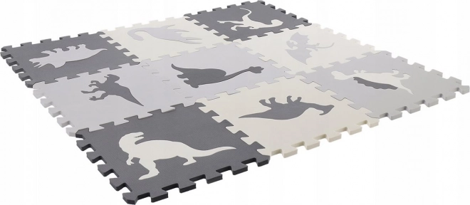 Puzzlematte Dinosaurier Grau