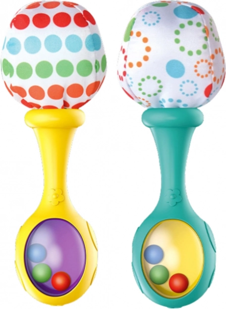 Set sensorischer Rasseln mit weichem Ball bunt
