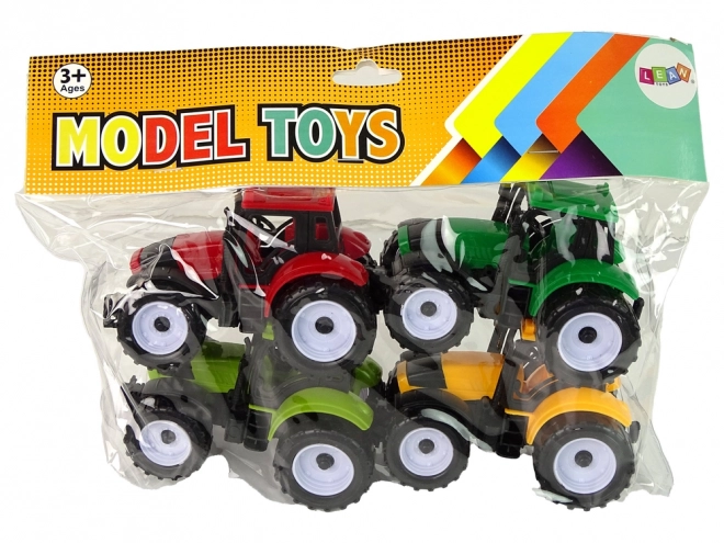 Farbige Farm Traktor Set 4 Stück