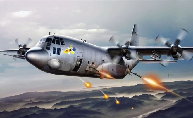 Modellflugzeug Lockheed AC-130H Spectre 1:72 Italeri