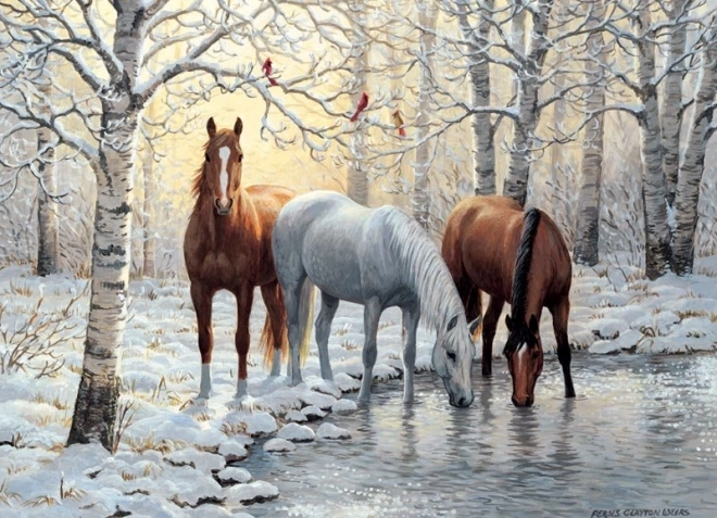 Puzzle Wintertrio von Cobble Hill 1000 Teile