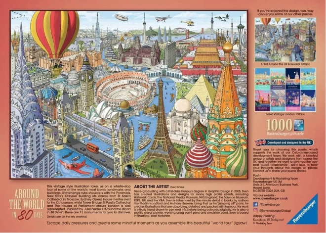 Puzzle Reise um die Welt in 80 Tagen 1000 Teile