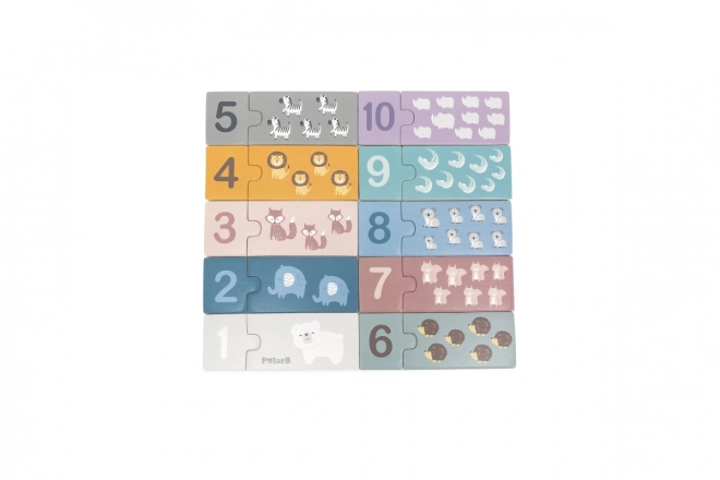 VIGA PolarB Holzpuzzle Zahlen Montessori