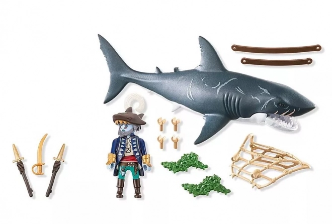 Playmobil Riesiger Hai mit Piraten-Figurenset
