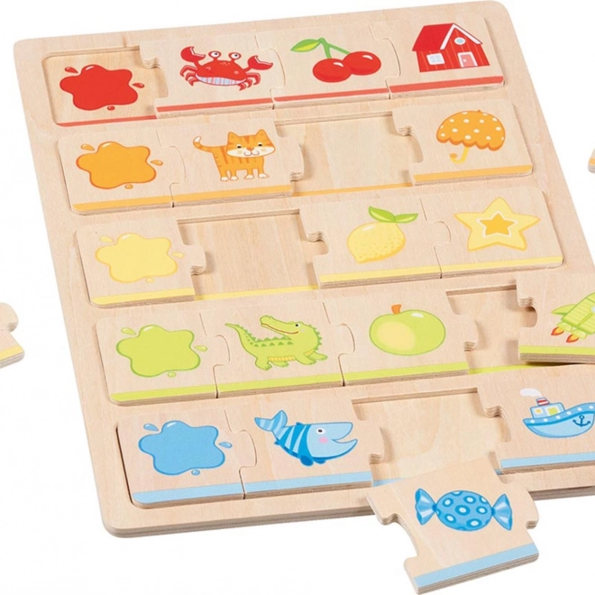 Goki Holzpuzzle Farben