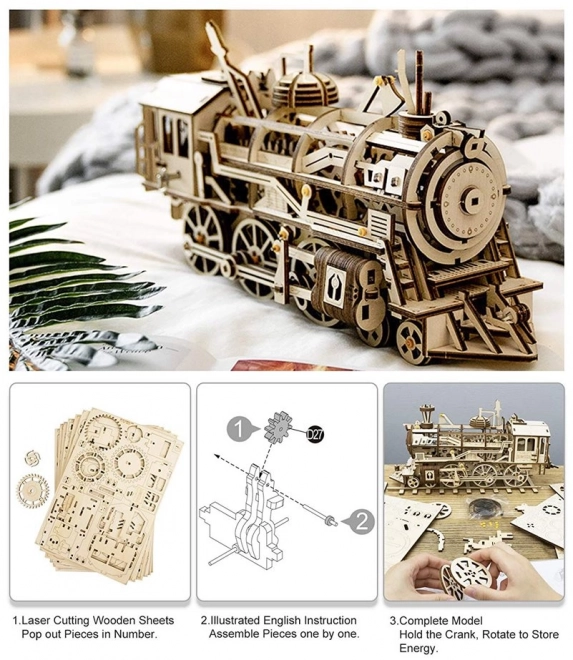 Rokr 3D Holzpuzzle Lokomotive