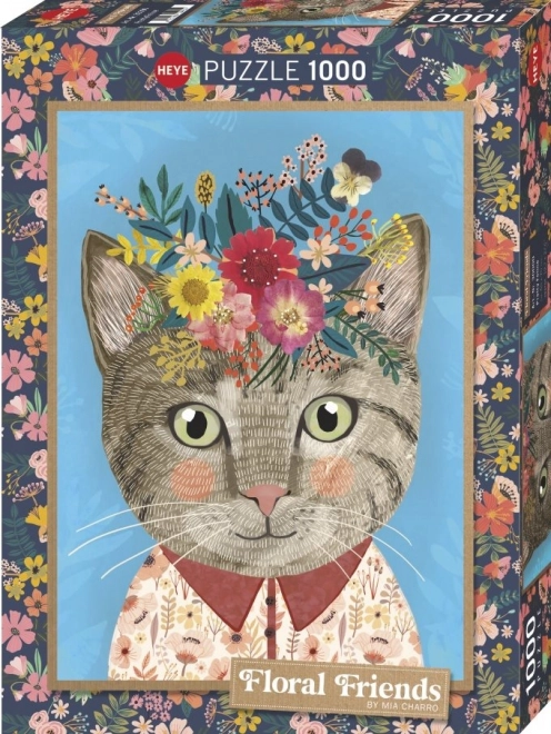 Puzzle HEYE Floral Friends: Schöne Katze 1000 Teile