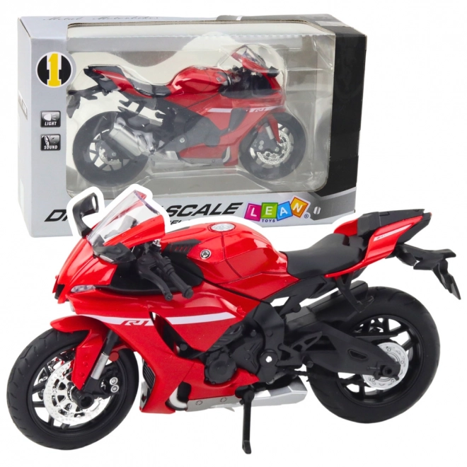 Sport Motorrad Metall Rot R1 1:12