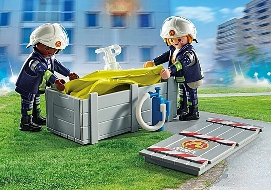 Feuerwehrmänner mit Luftkissen Playmobil Set