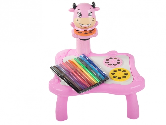 Lernprojektionstisch für Kinder in Rosa