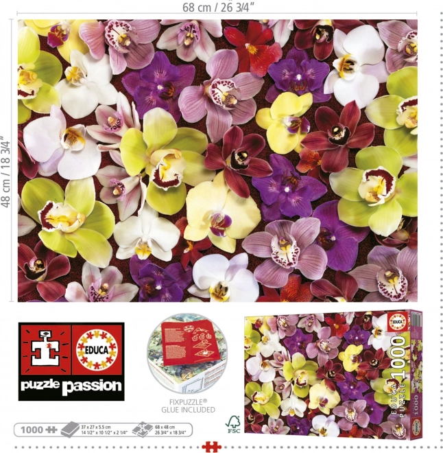 Educa Puzzle Orchideen Collage 1000 Teile