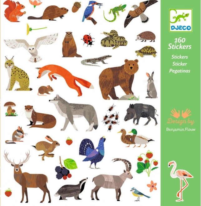 Aufkleber Europäische Tiere