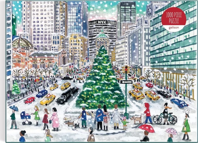 Puzzle Schneefall auf der Park Avenue von Michael Storrings - 1000 Teile