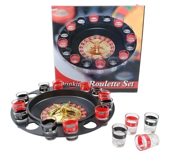 Party-Roulette-Spielset mit 16 Gläsern