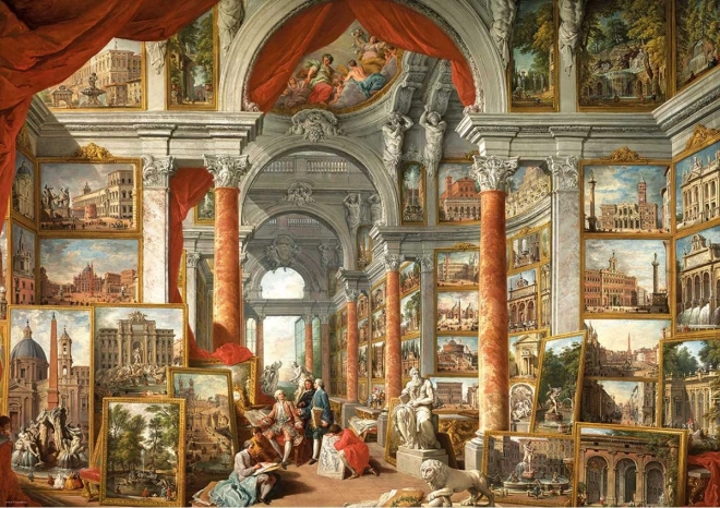 Eurographics Puzzle Galerie mit Ansichten des modernen Rom 1000 Teile