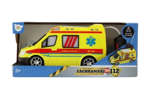 Fernbedienung RC Krankenwagen Kunststoff 20cm mit Licht