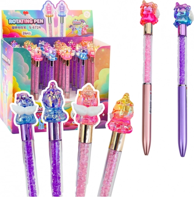 Buntes Gel-Stift mit Einhorn