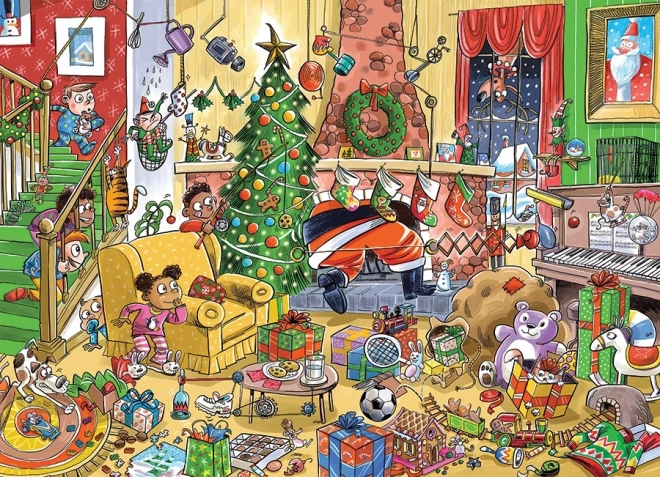 Familienpuzzle COBBLE HILL Santa fangen 350 Teile