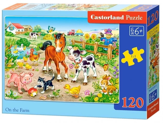 Bunte Kinderpuzzle Bauernhof