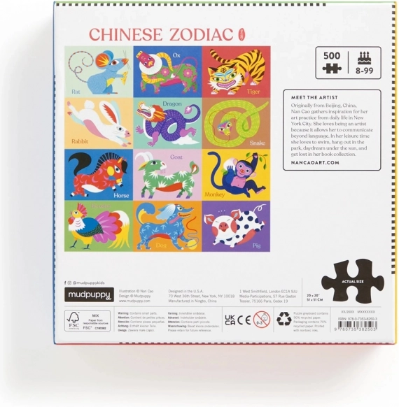 Puzzle Chinesischer Tierkreis 500 Teile