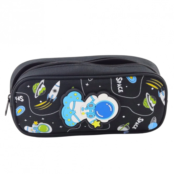 Schulmäppchen Weltraum Astronaut Schwarz