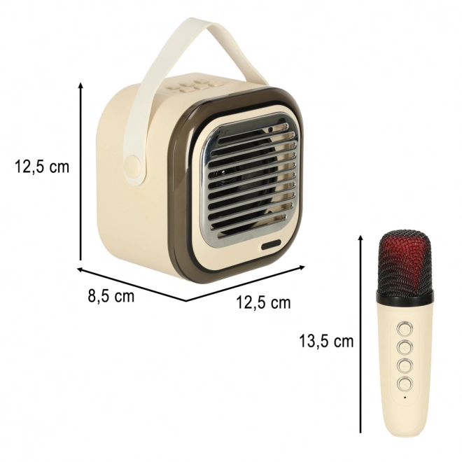 Karaoke Lautsprecher USB Bluetooth Creme