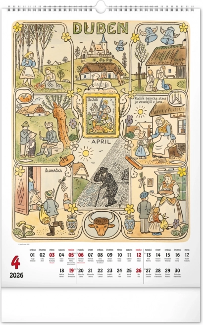 Wandkalender Josef Lada 2026