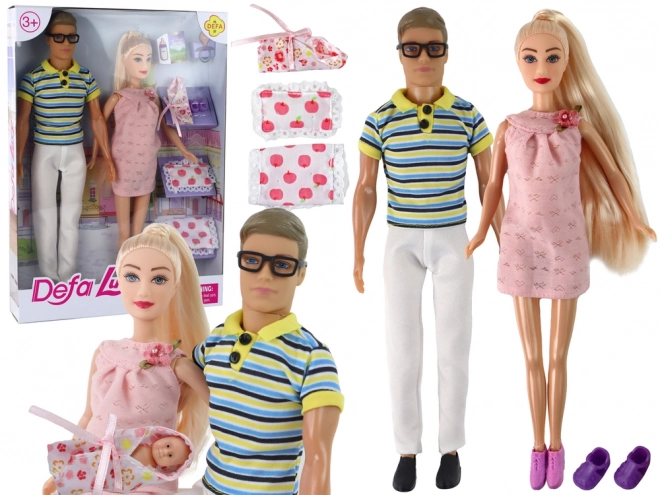 Schwangere Puppe Lucy und Kevin Set
