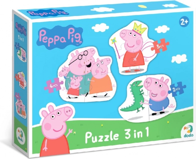 Peppa Wutz Puzzle Familie 3-in-1