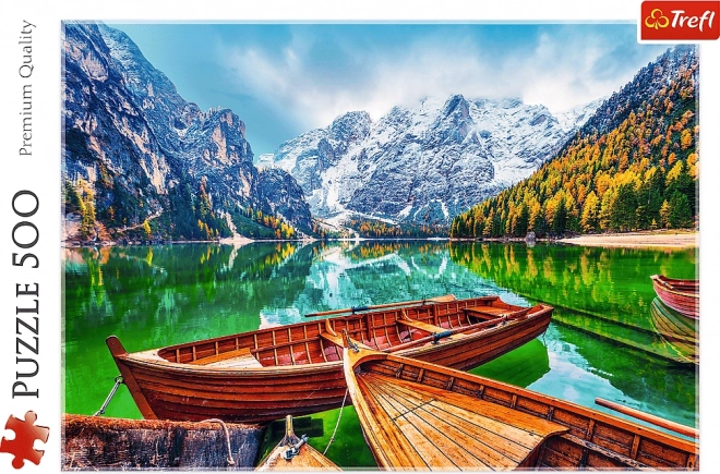 Puzzle 500 Teile Lago di Braies Italien