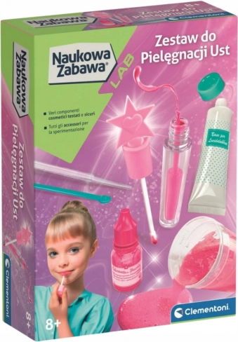 wissenschaftlicher Spaß – Kosmetikset Lippenbalsam und Lipgloss CLEMENTONI (polnische Version)