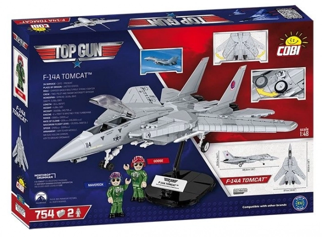 COBI 5811 TOP GUN F-14 Tomcat, 1:48, 754 Teile, 2 Figuren