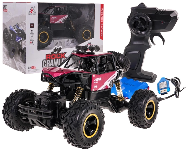 Crawler Monster Rock Ferngesteuertes Auto Blau – Rot