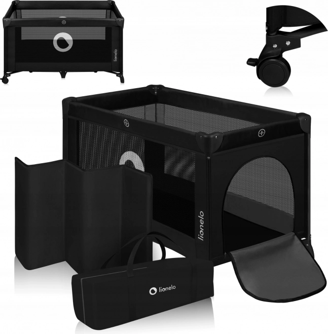Reisebett Lionelo Stefi Black Carbon