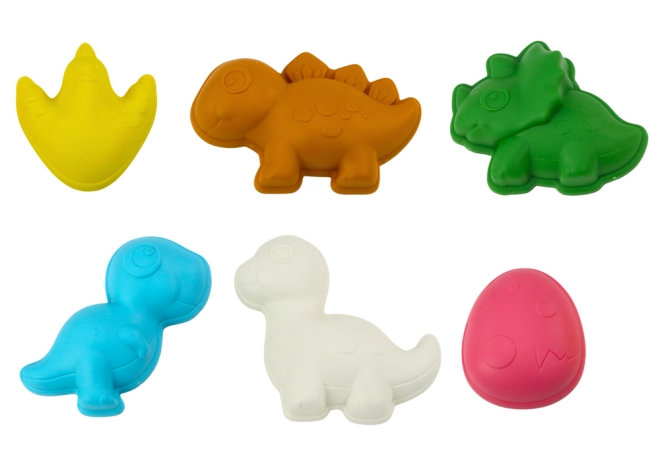 6 Dinosaurier-Förmchen für kreativen Spaß