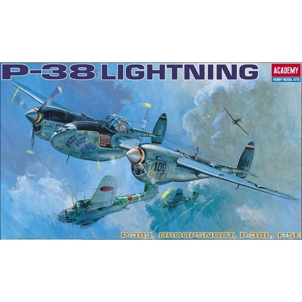 Modellflugzeug Academy P-38 E/J/L Lighting 1:48