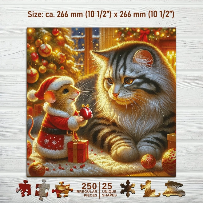 Holz Puzzle Katze und Maus 250 Teile