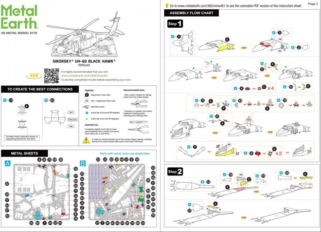 3D-Puzzle Hubschrauber BLACK HAWK