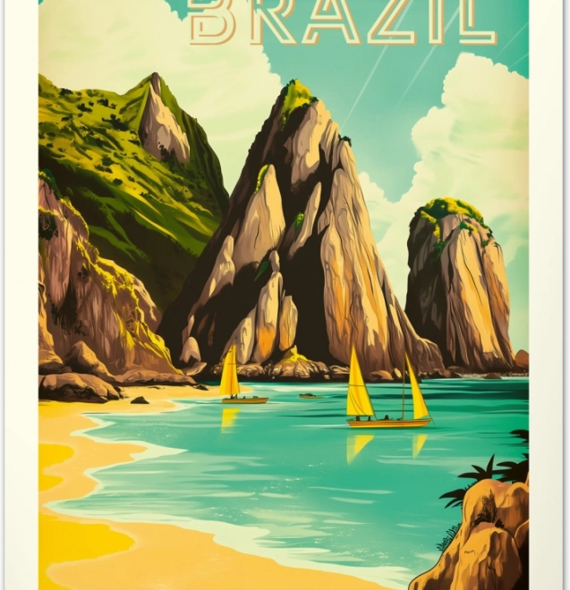 Wandkalender Vintage-Plakate Tropische Paradiese 2026