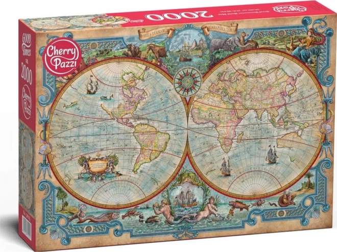 Cherry Pazzi Puzzle Weltkarte der großen Entdeckungen 2000 Teile