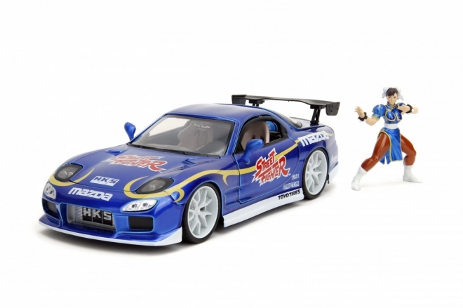 Street Fighter 1993 Mazda RX7 Modellauto 1:24