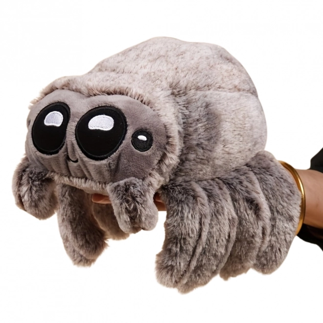 Plüsch Spinne Kuscheltier Grau 18 cm