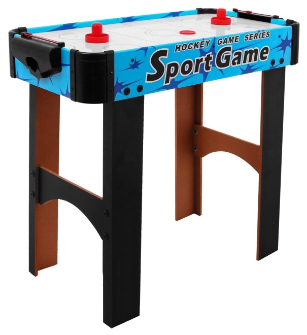 Air Hockey Tischspiel für Kinder aus Holzimitat – blau