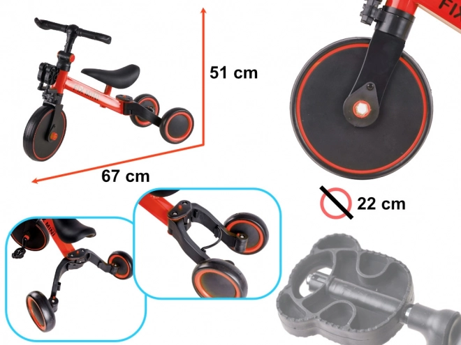 Trike Fix Mini 3-in-1 Laufrad Weiß – Rot